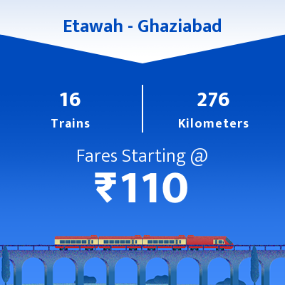 Etawah To Ghaziabad Trains